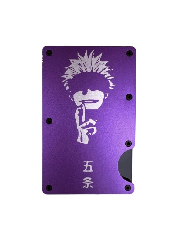 Jujutsu Kaisen Gojo Satoru Minimalistic Custom Laser Engraved Metal Wallet Anime Gift